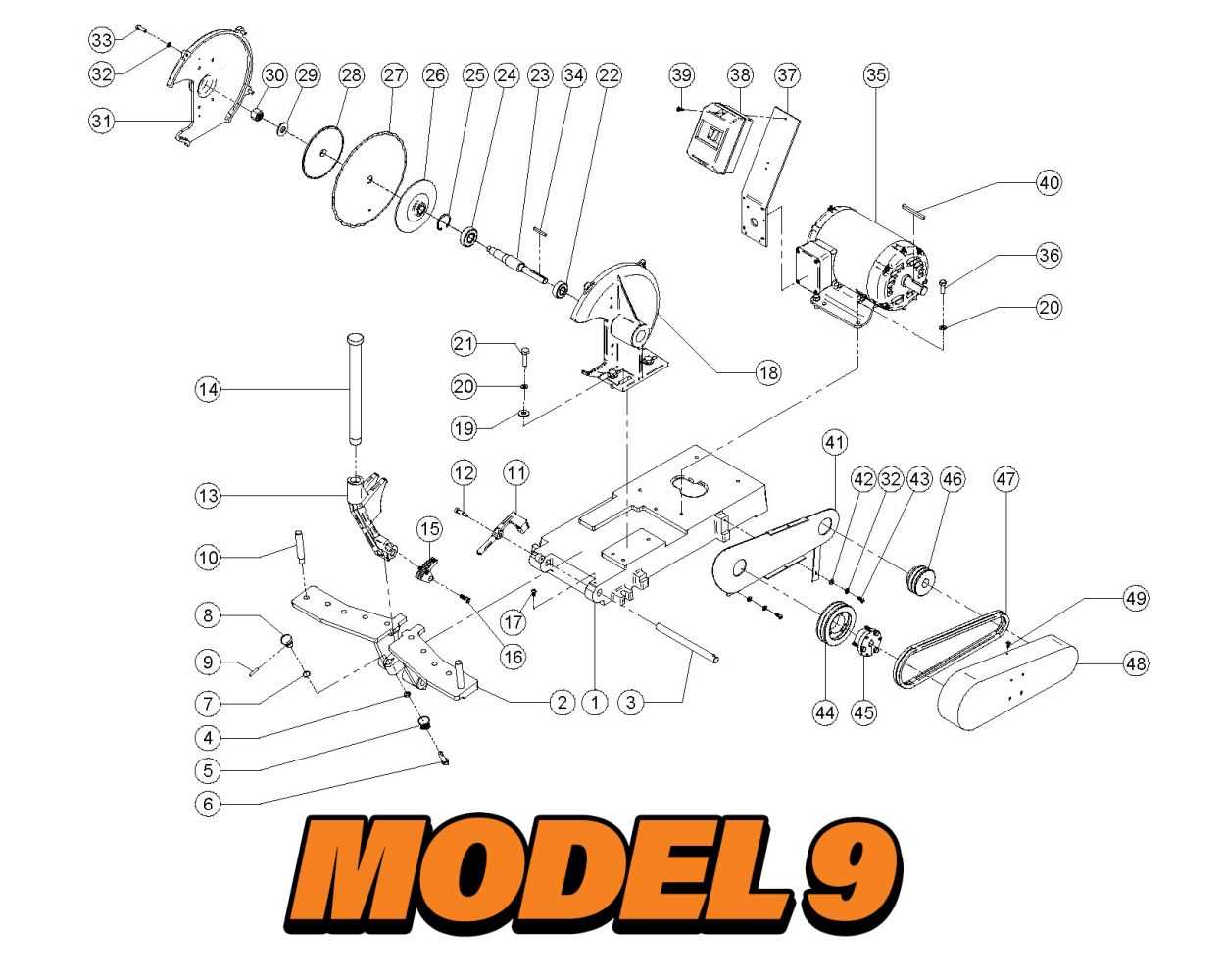 roll in saw parts diagram