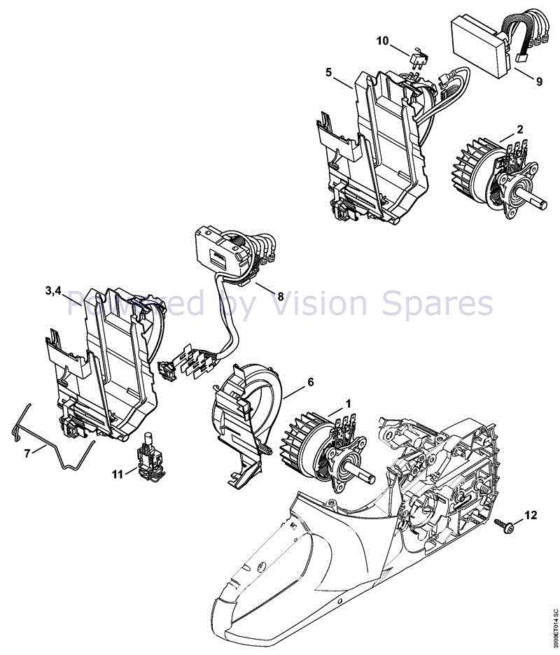 stihl msa 200 c parts diagram