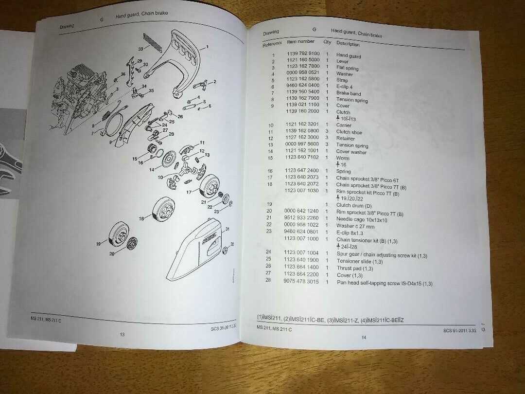 stihl ms211 parts diagram