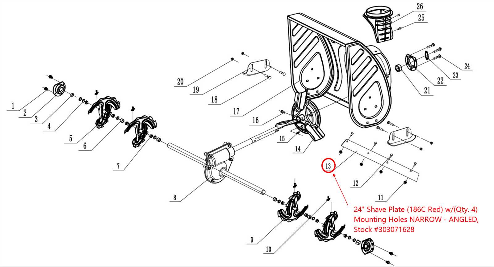 snowblower parts diagram