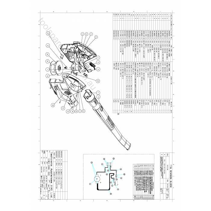 ryobi blower parts diagram