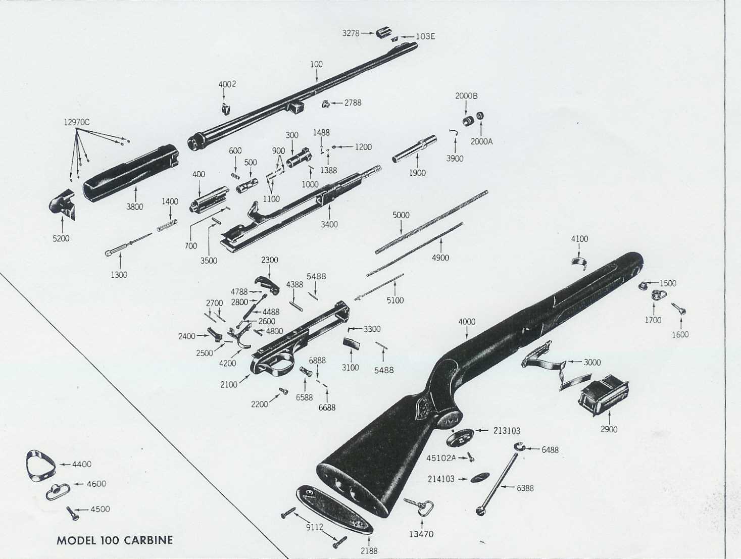 winchester model 50 parts diagram