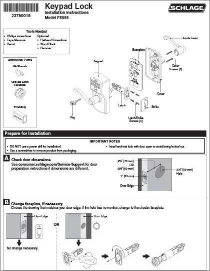 schlage be365 parts diagram