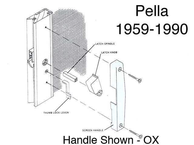 sliding screen door parts diagram