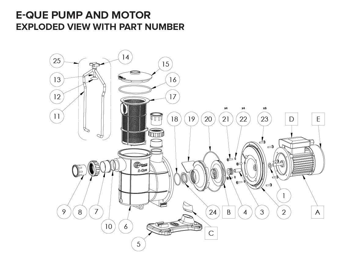 pool motor parts diagram