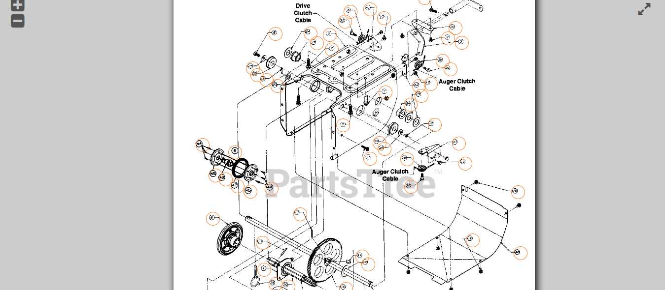 yard machine snowblower parts diagram