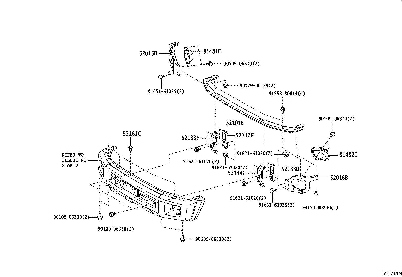 toyota tundra front end parts diagram