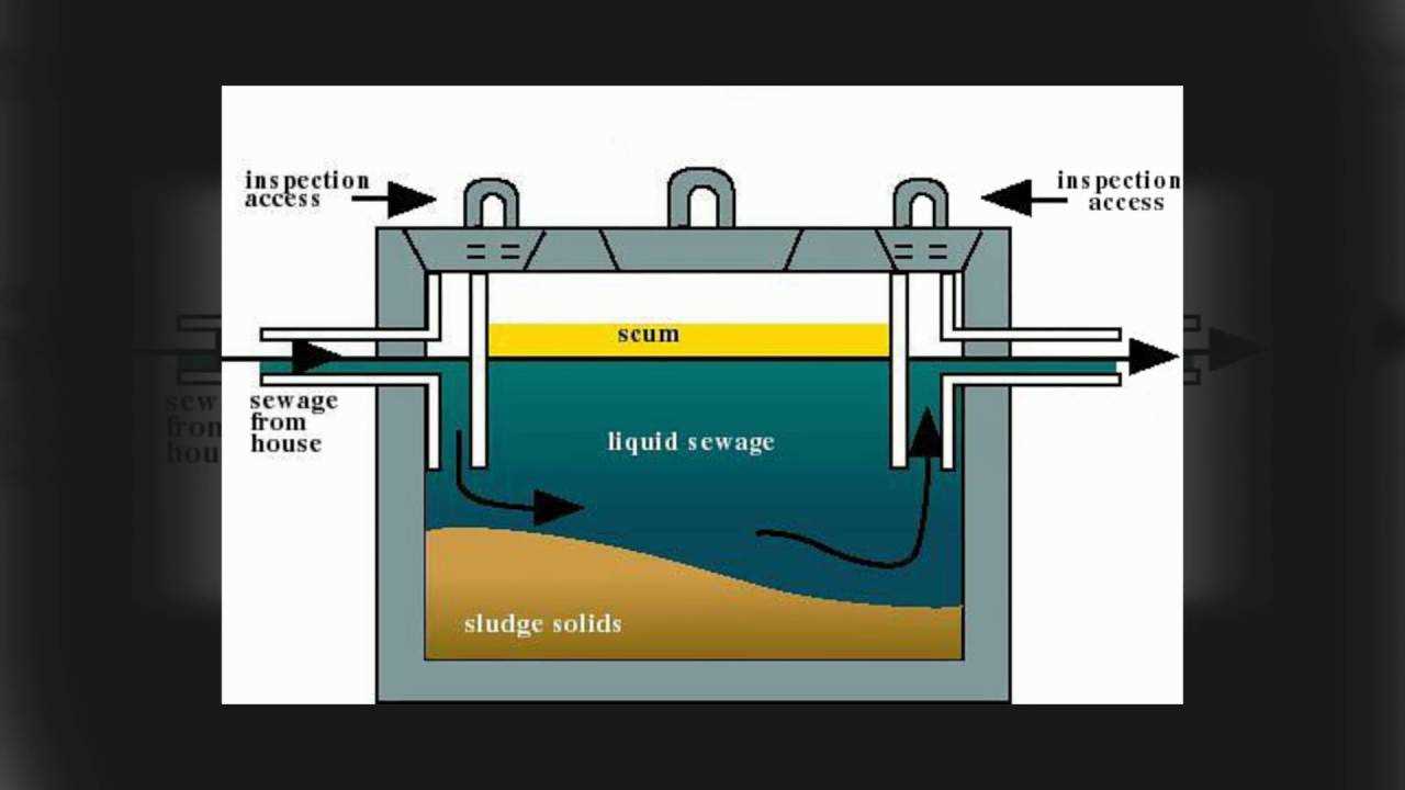 parts of a septic system diagram