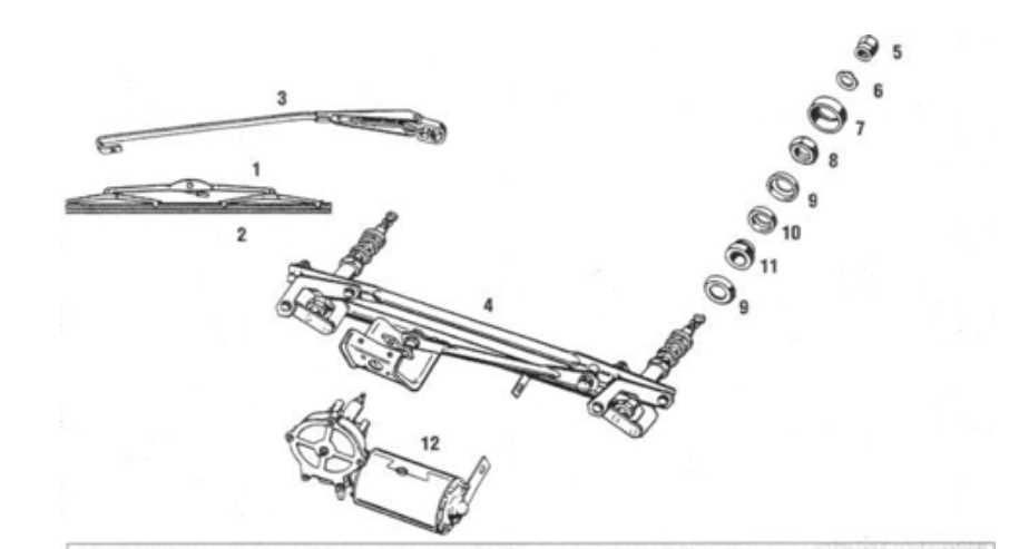 wiper linkage windshield wiper parts diagram