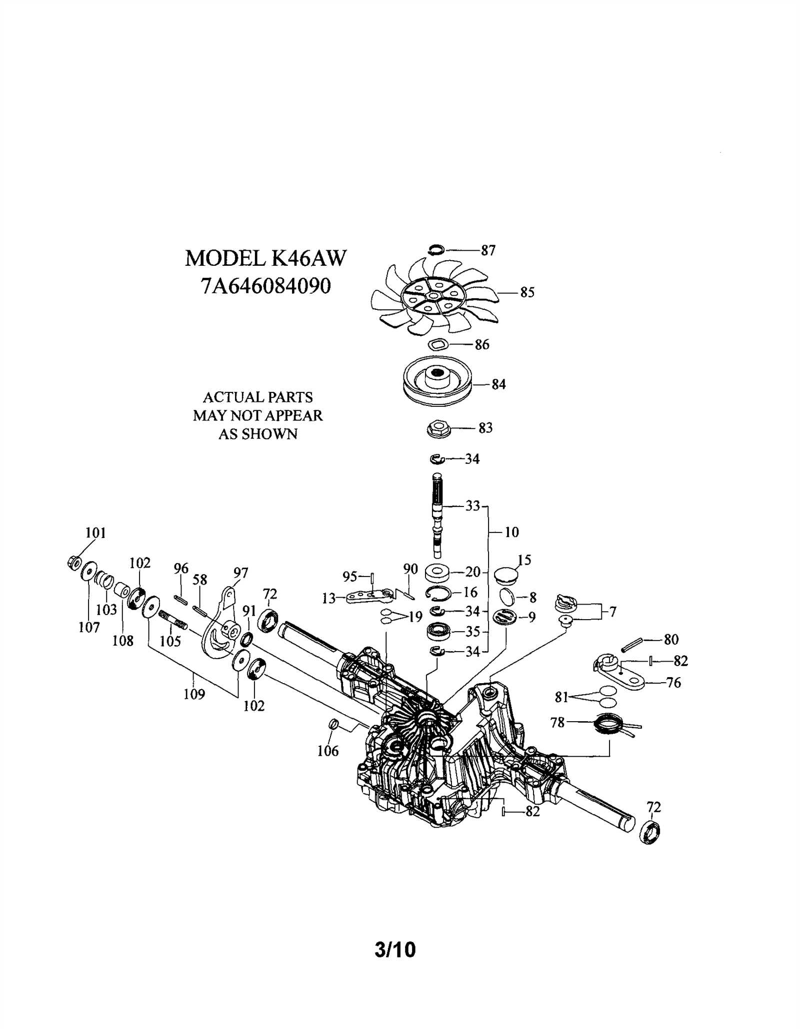 tuff torq k46 parts diagram