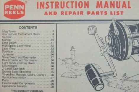 penn fishing reel parts diagram