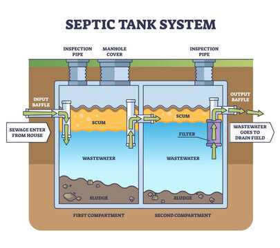 parts of a septic system diagram