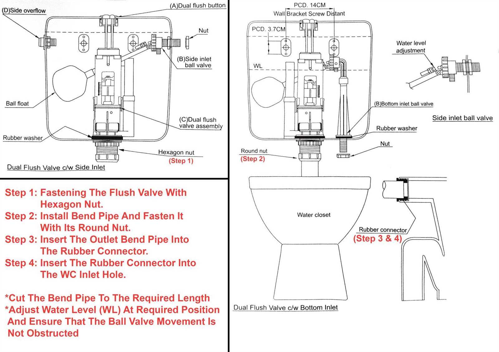 parts of a toilet bowl diagram