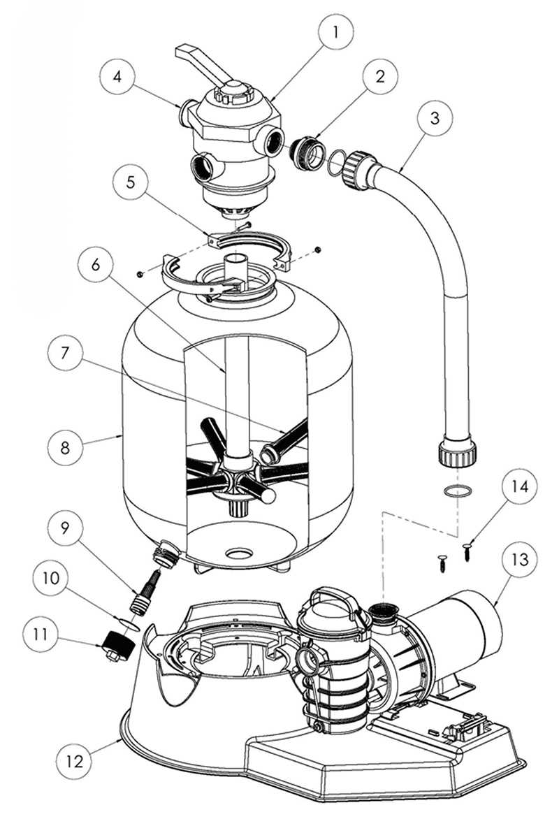 parts of an above ground pool diagram