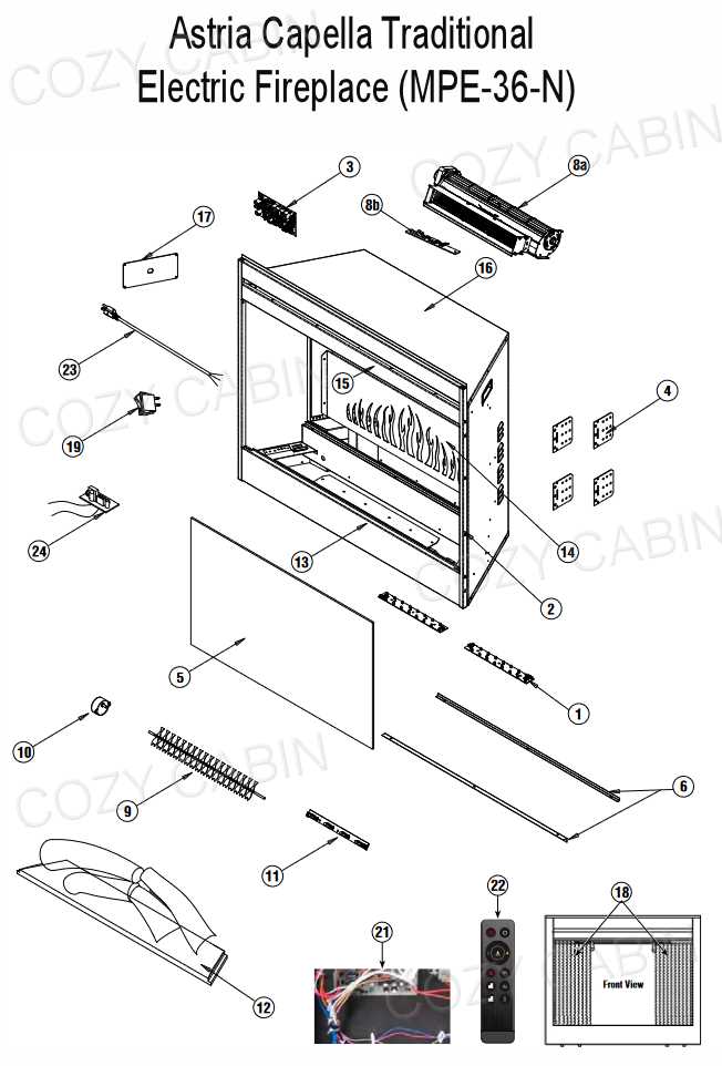 parts of fireplace diagram