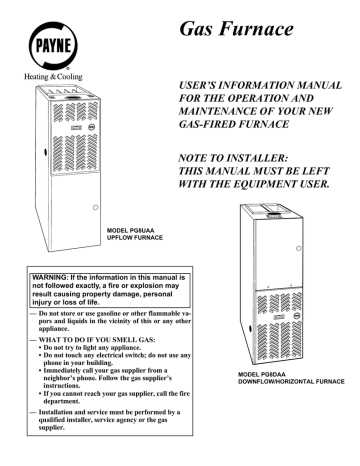 payne furnace parts diagram