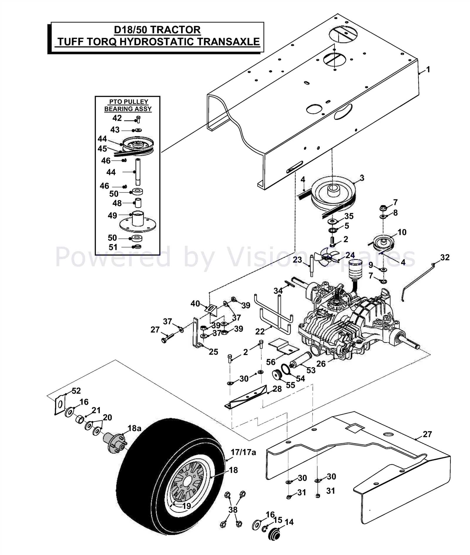 peerless hydrostatic transmission parts diagram