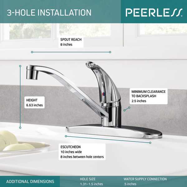 peerless kitchen faucet parts diagram