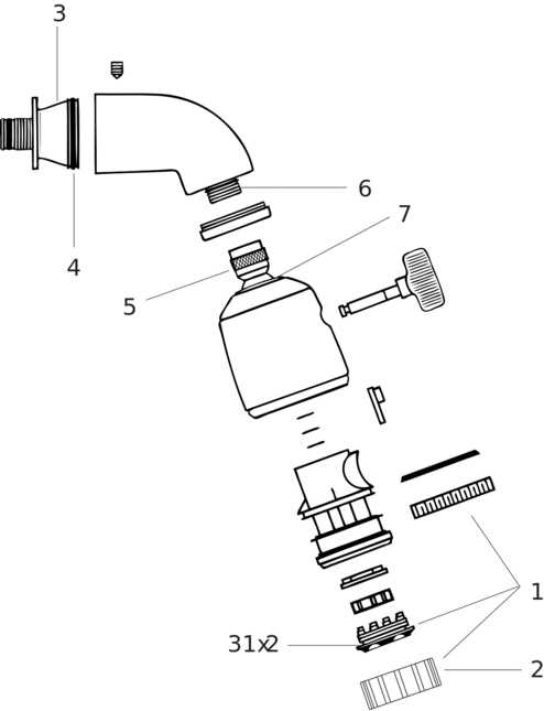 peerless shower faucet parts diagram