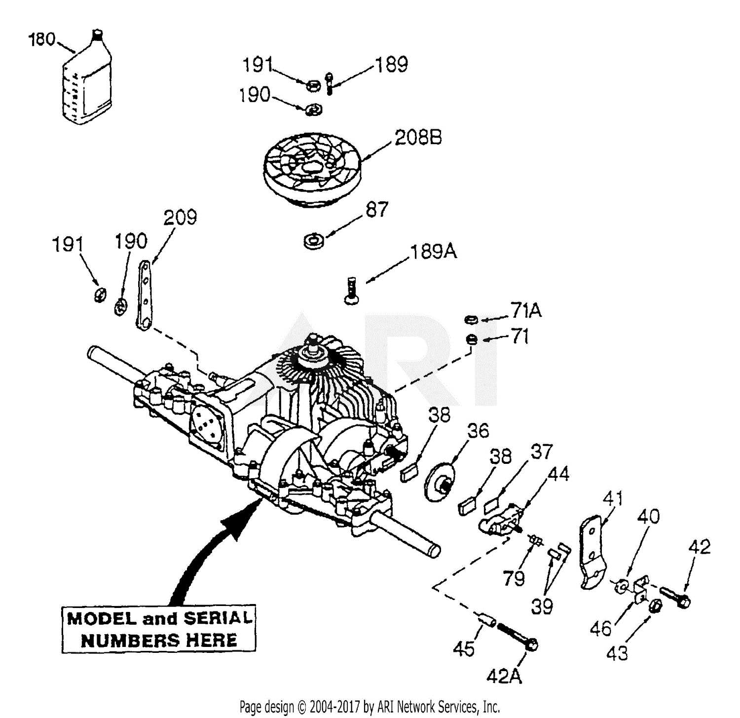 peerless transaxle parts diagram