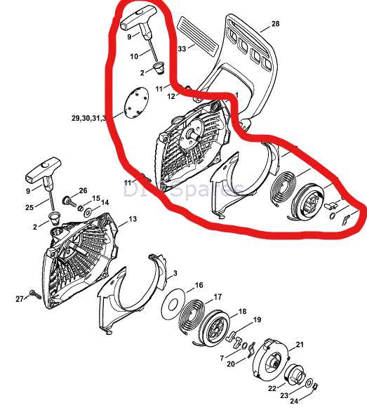 stihl ms381 parts diagram