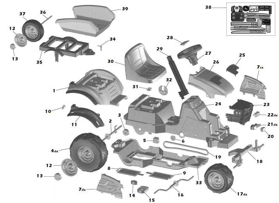 peg perego gator parts diagram