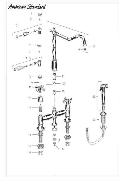 pegasus kitchen faucet parts diagram