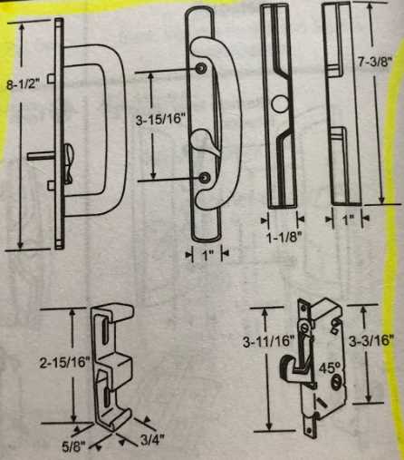 pella patio door parts diagram