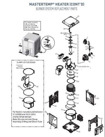 pentair mastertemp parts diagram