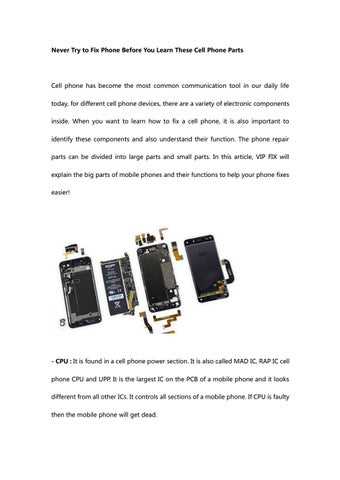 phone parts diagram