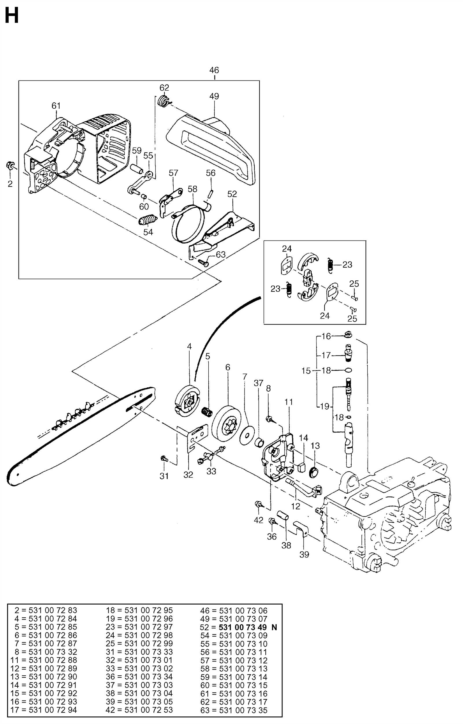 poulan 3.5 hp electric chainsaw parts diagram