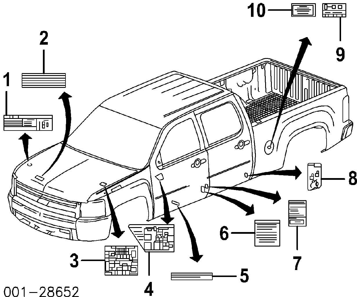 pickup truck parts diagram