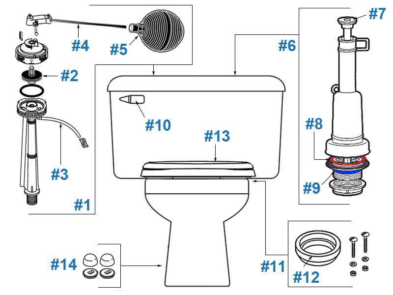 toilet tank parts diagram