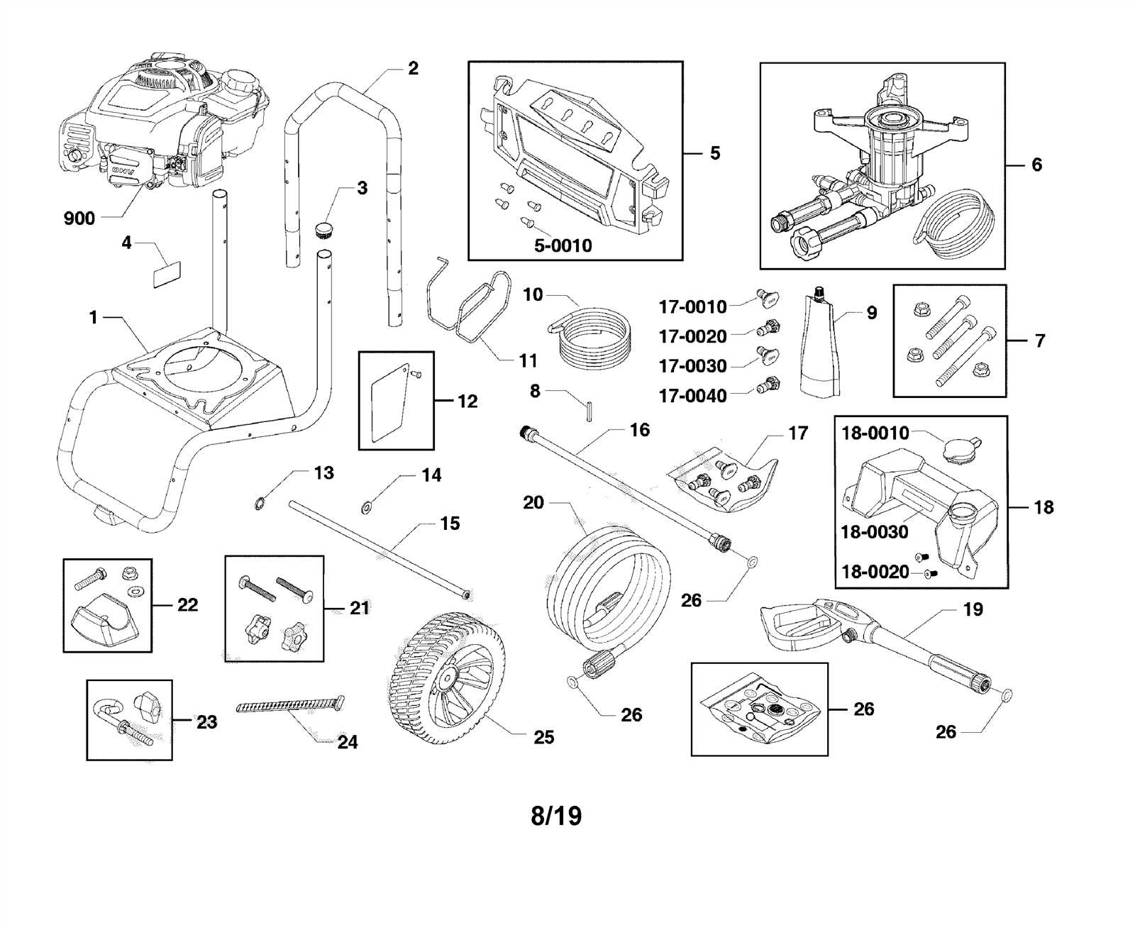 ryobi 3100 psi pressure washer parts diagram