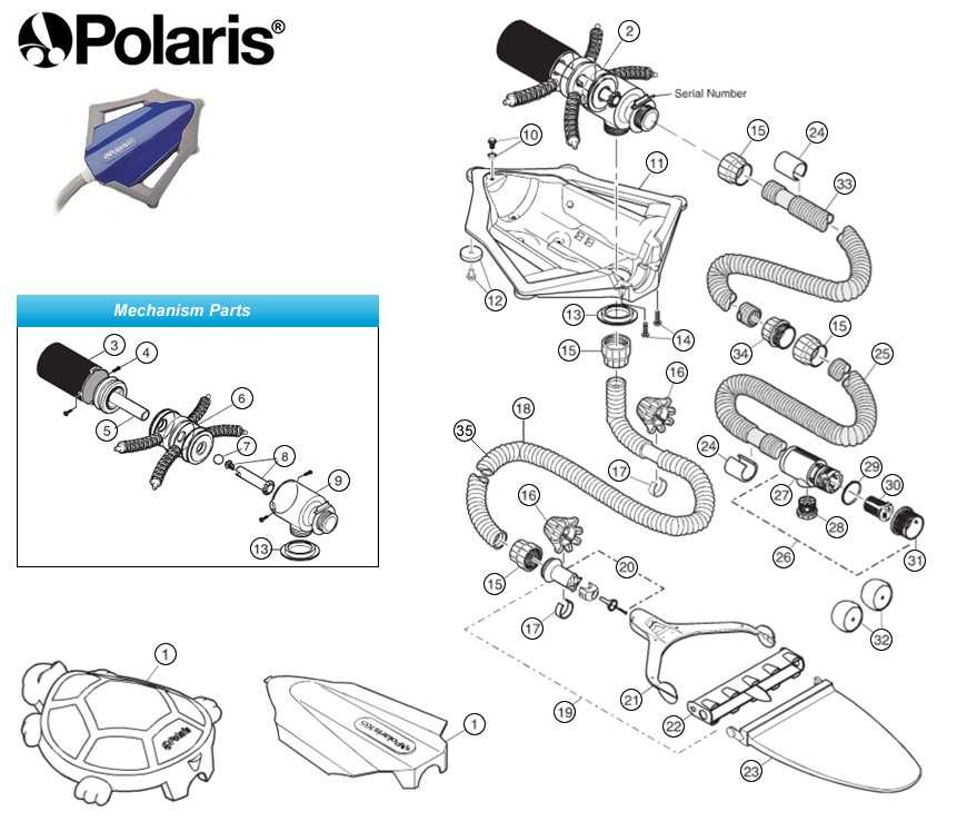 polaris pool cleaner parts diagram