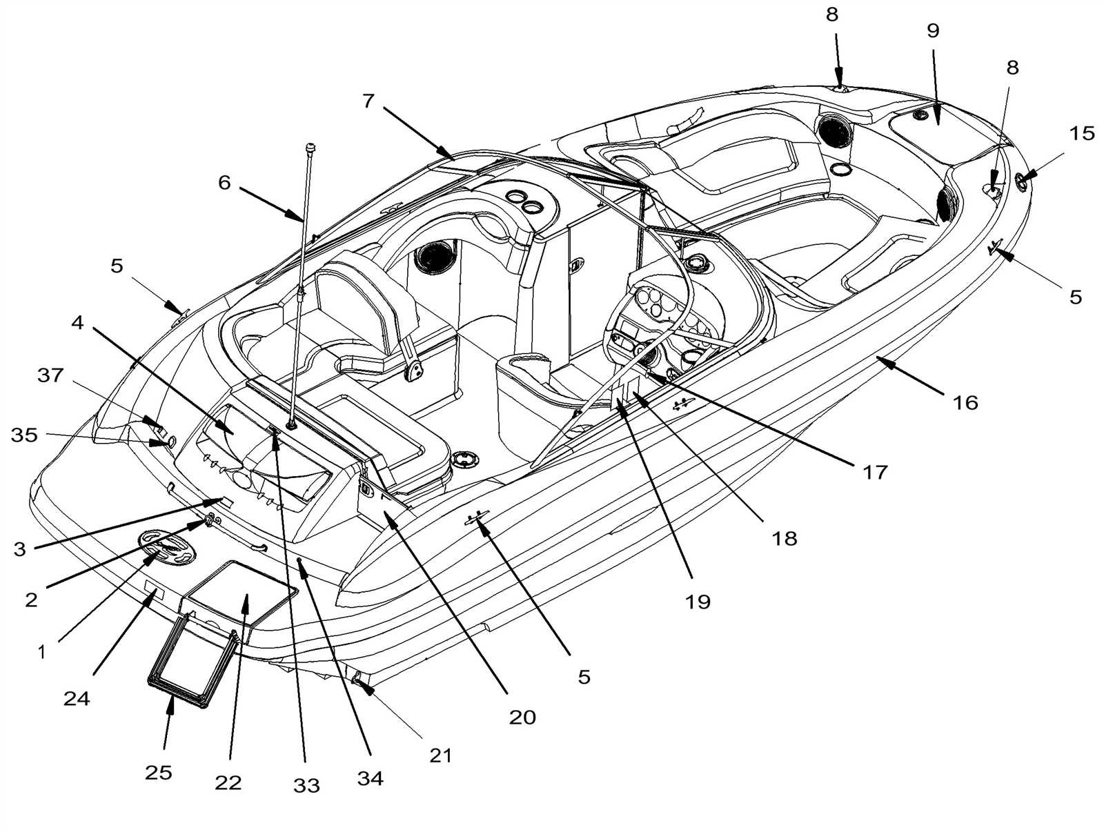 pontoon parts diagram