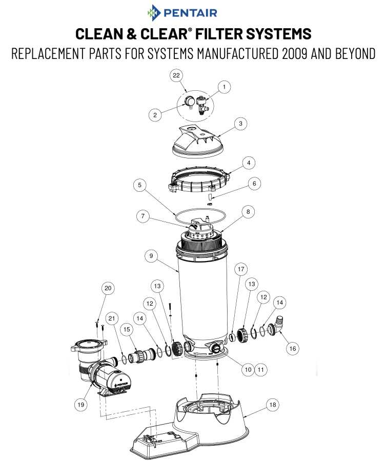 pool filter parts diagram