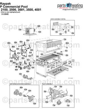 pool heater parts diagram