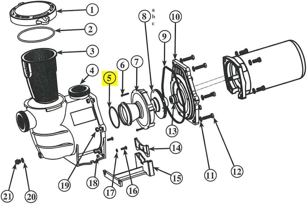 pool pump motor parts diagram