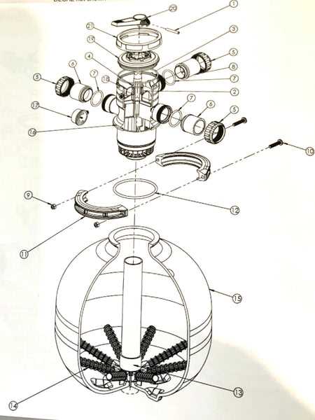 pool sand filter parts diagram