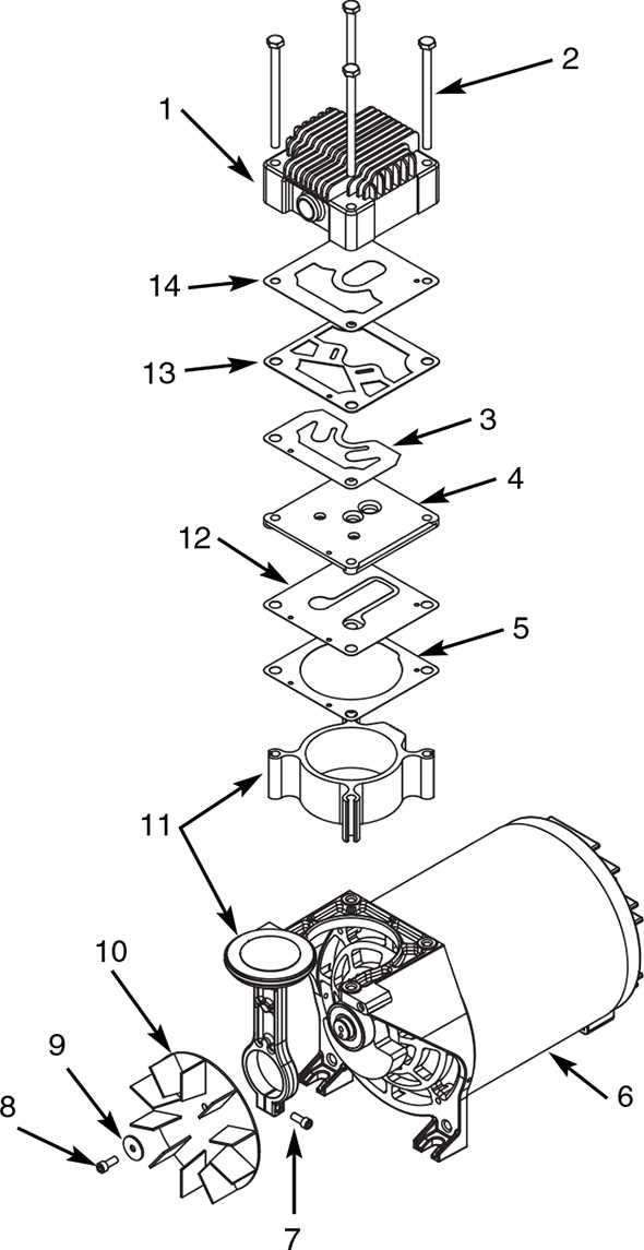 portable air compressor parts diagram