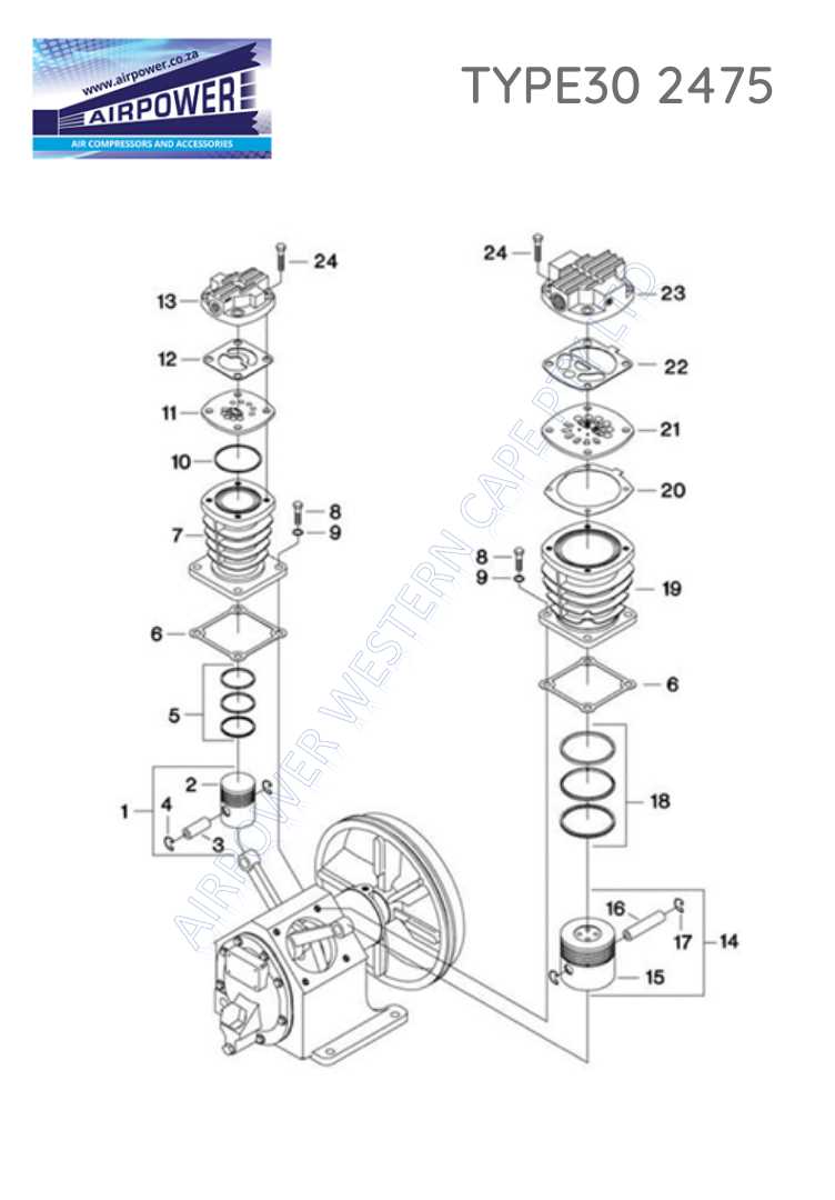 portable air compressor parts diagram