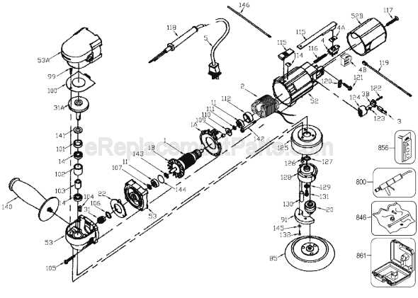 porter cable belt sander parts diagram