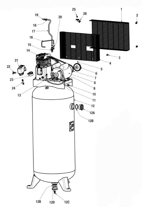 porter cable compressor parts diagram