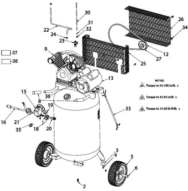 porter cable compressor parts diagram