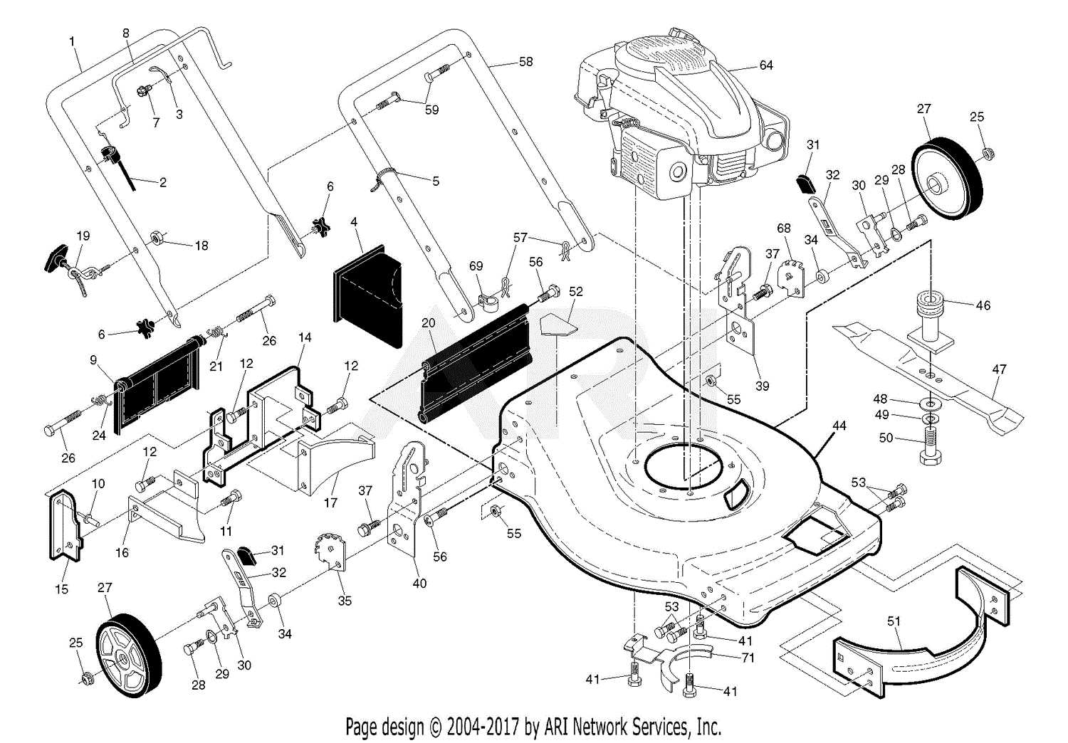 poulan p3416 parts diagram