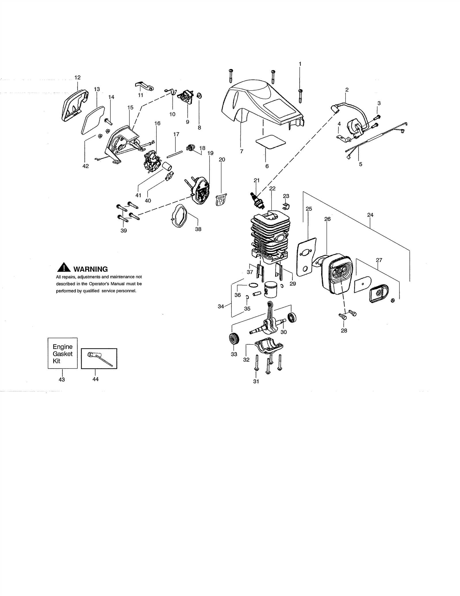 poulan pro 295 chainsaw parts diagram