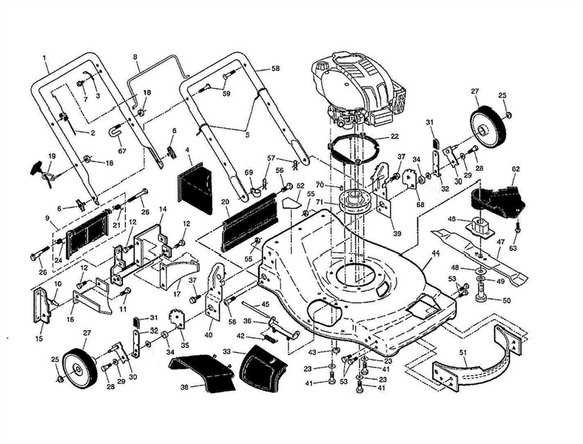 poulan pro lawn mower parts diagram