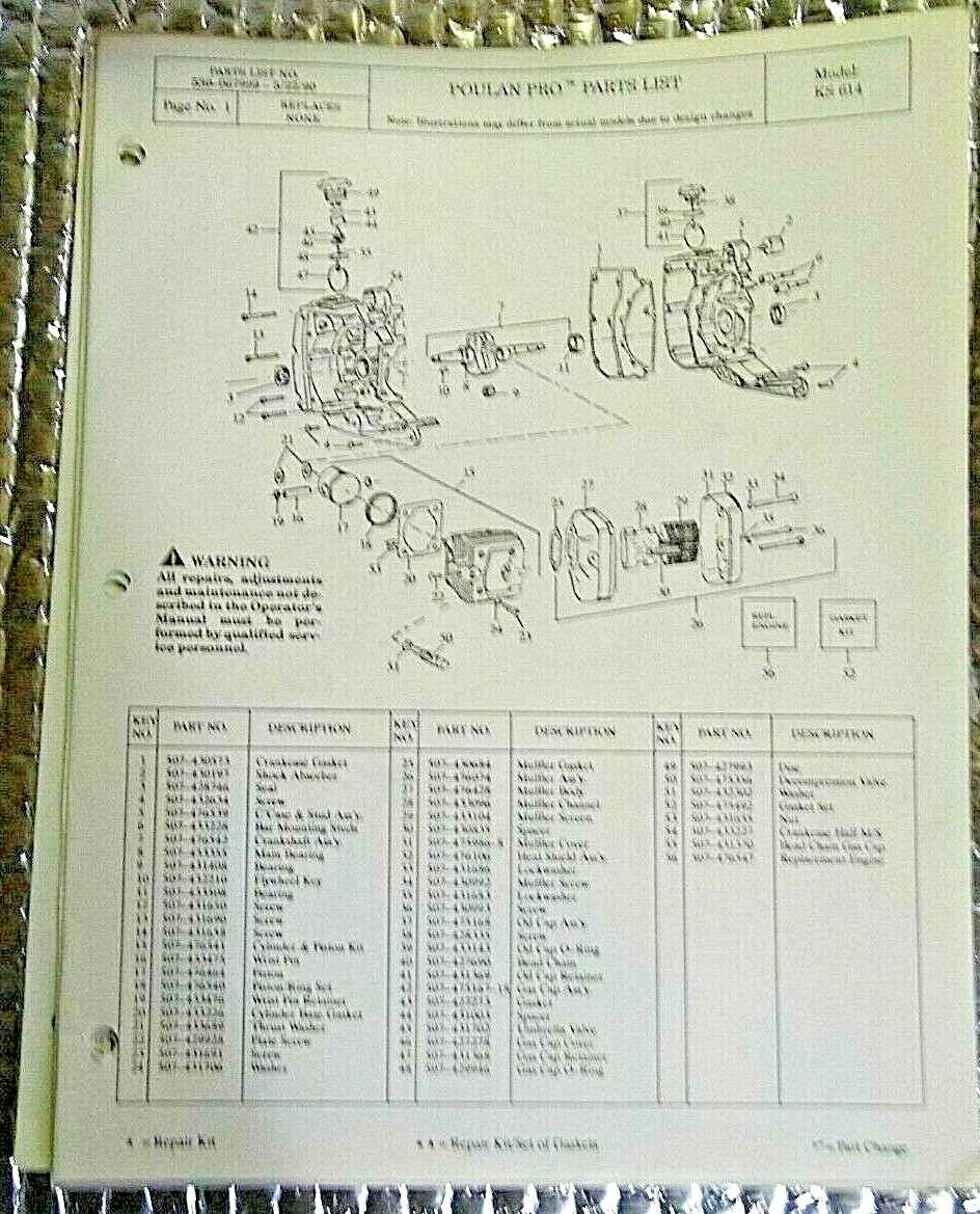 poulan pro pr25 parts diagram