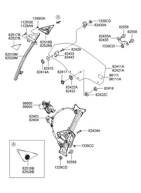 power window parts diagram